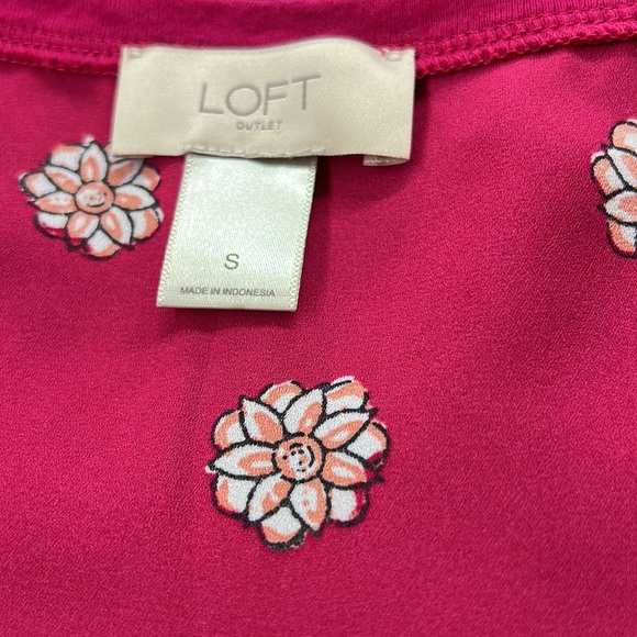 SzS Loft Floral Prink Sleeveless Blouse - Picture 6 of 6